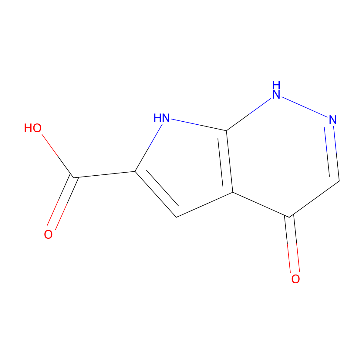 4-hydroxy-7H-pyrrolo[2,3-c]pyridazine-6-carboxylic acid molecular structure, CAS 1269822-96-9