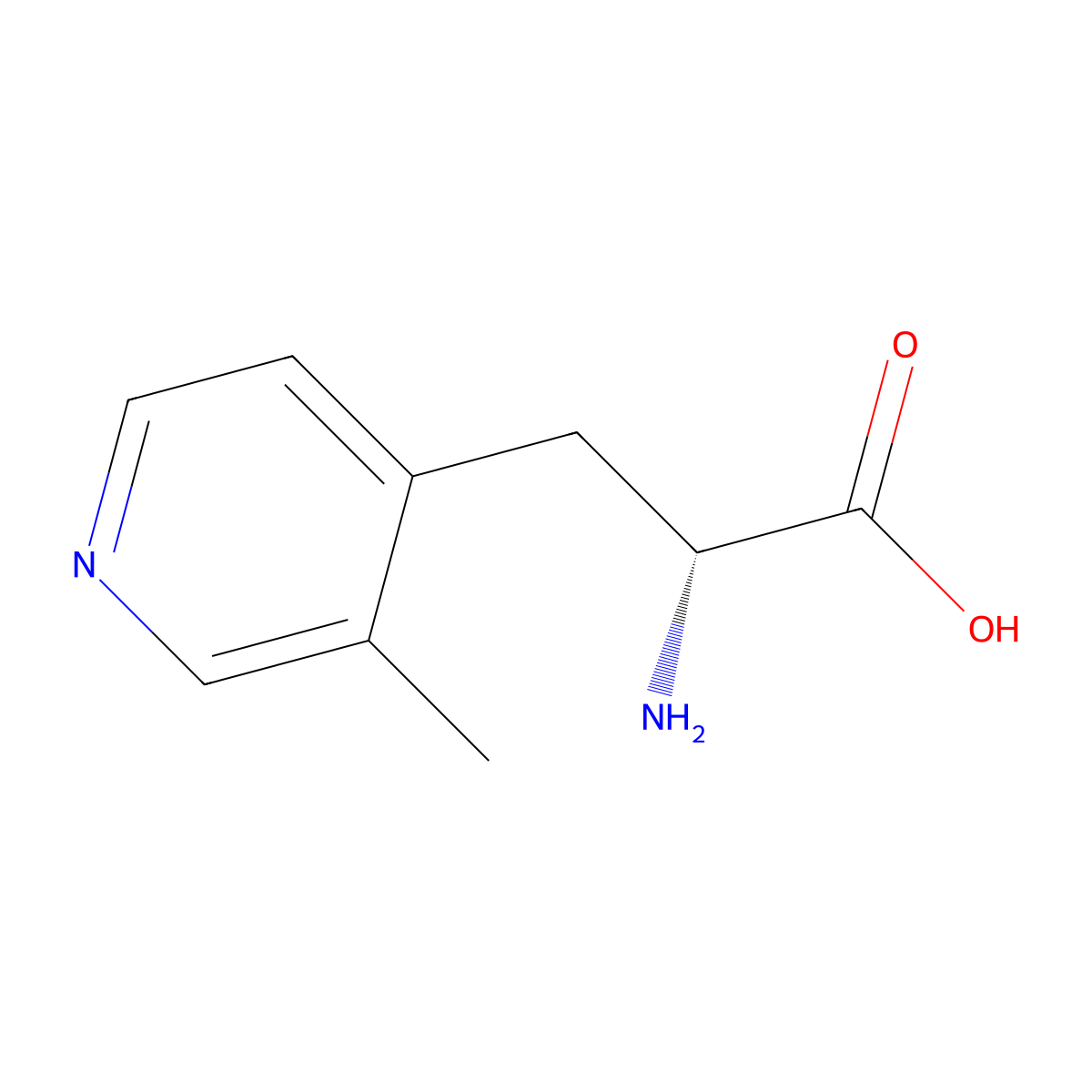 (2R)-2-Amino-3-(3-methylpyridin-4-YL)propanoic acid molecular structure, CAS 1269824-76-1