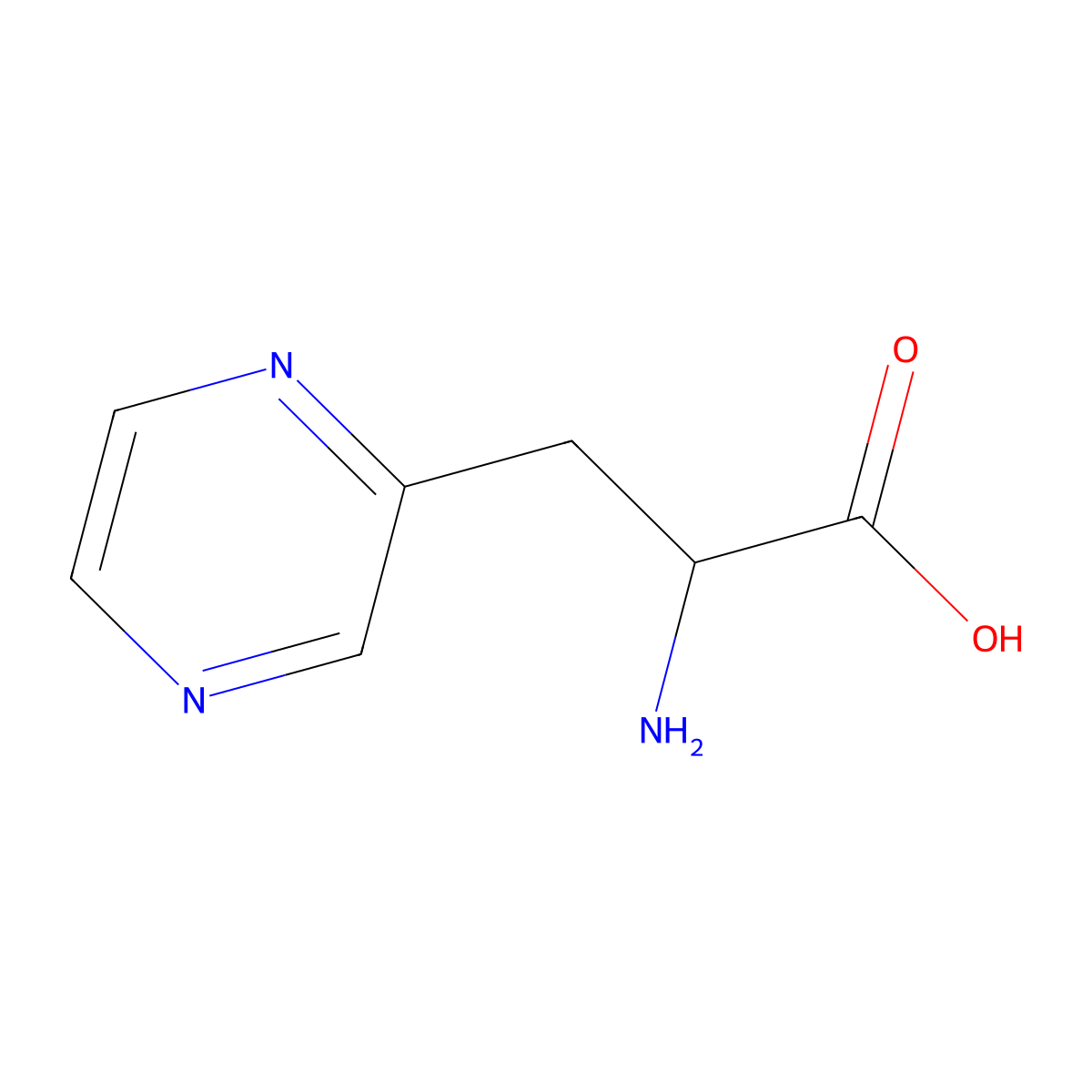 (2R)-2-amino-3-(pyrazin-2-yl)propanoic acid molecular structure, CAS 1269836-00-1