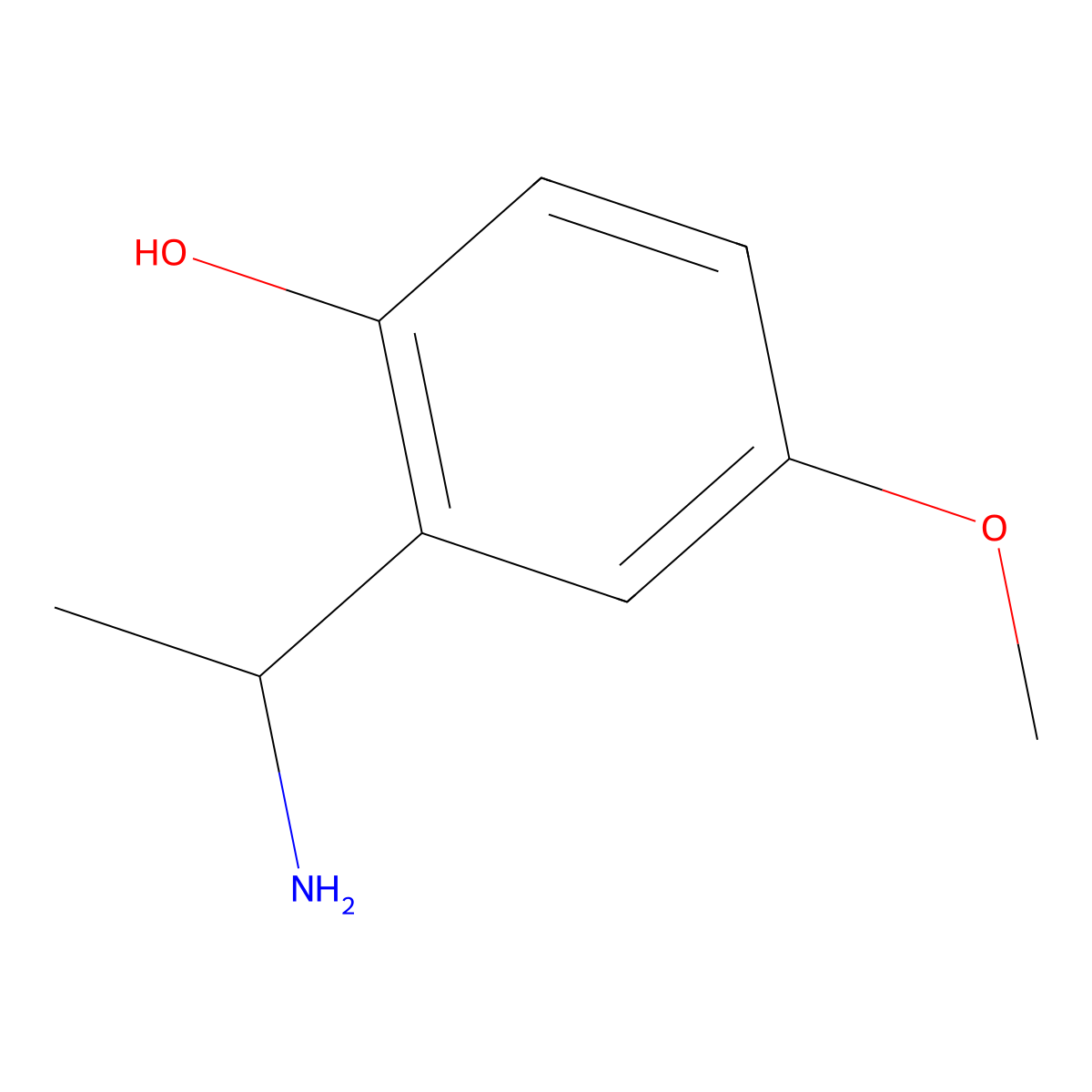 2-[(1R)-1-aminoethyl]-4-methoxyphenol molecular structure, CAS 1269839-05-5