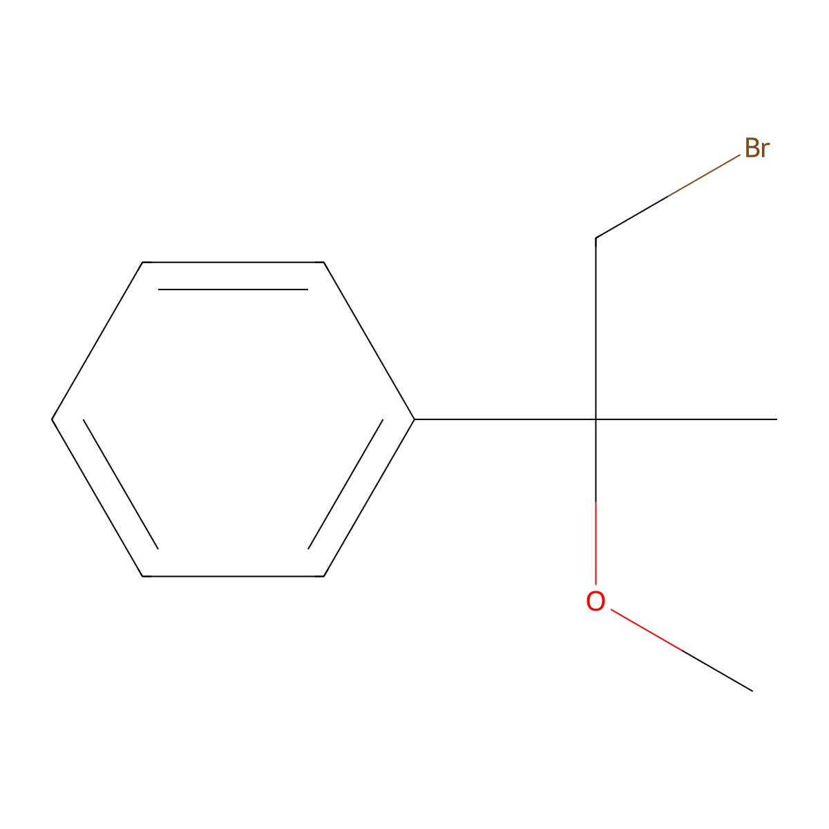 (1-Bromo-2-methoxypropan-2-yl)benzene molecular structure, CAS 126990-14-5