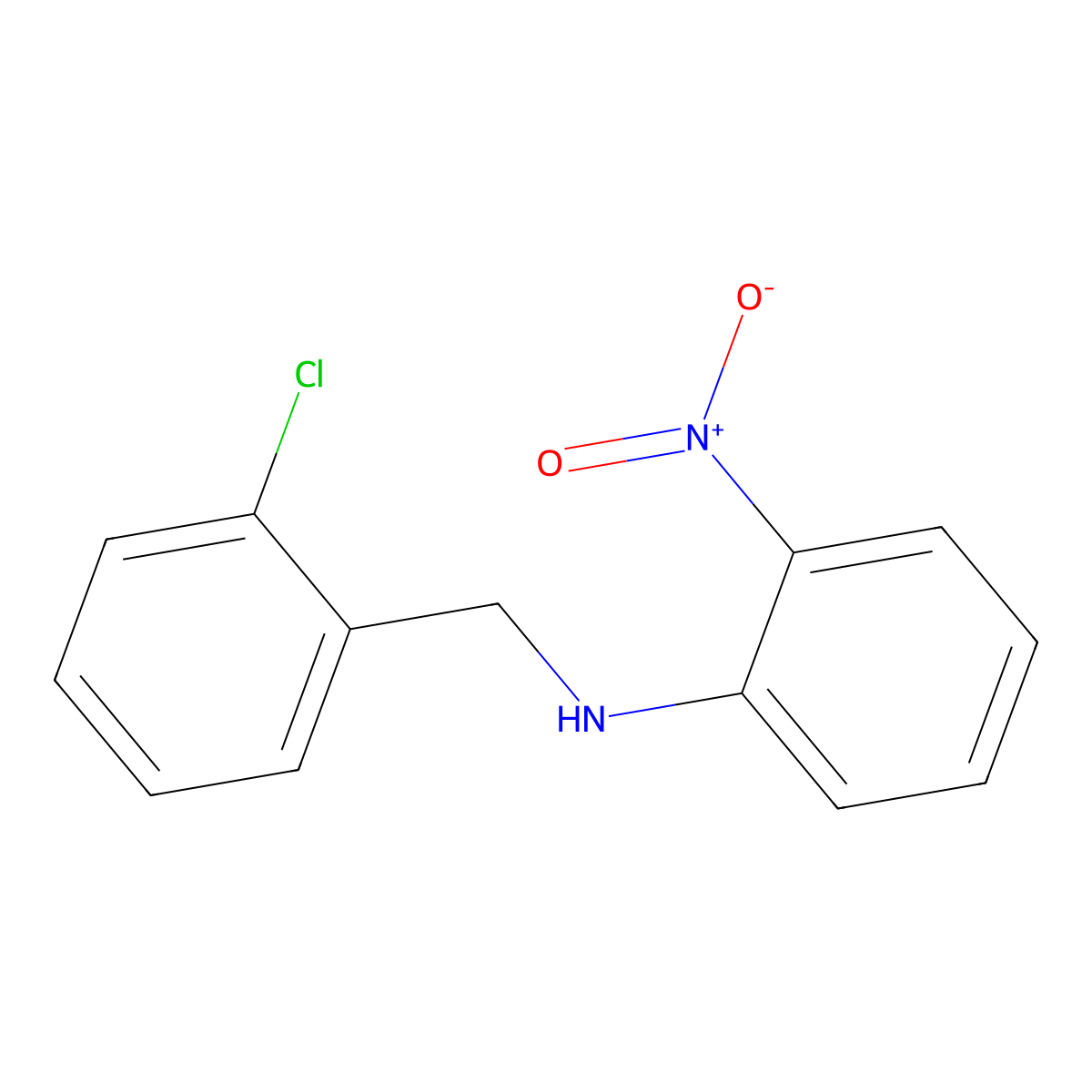 N-[(2-chlorophenyl)methyl]-2-nitroaniline molecular structure, CAS 126991-21-7