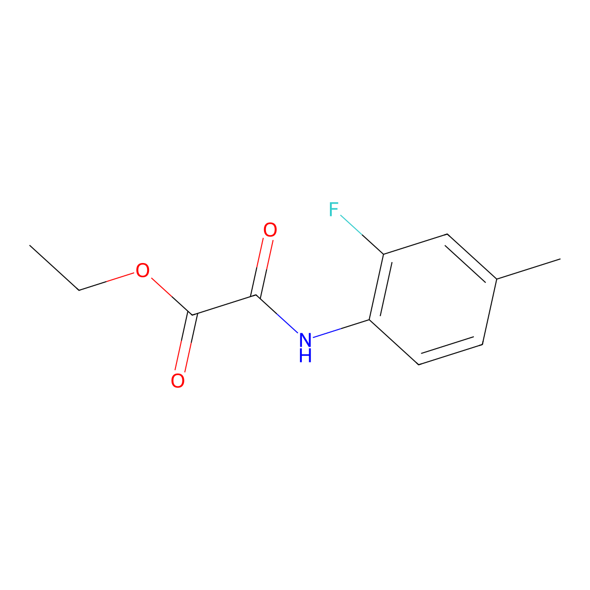 Ethyl 2-(2-fluoro-4-methylanilino)-2-oxoacetate molecular structure, CAS 126991-37-5