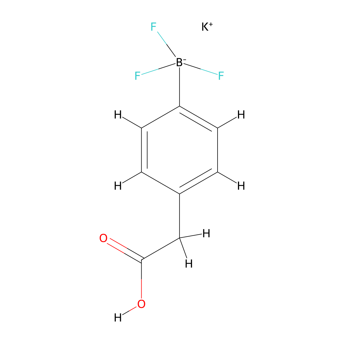 Potassium [4-(carboxymethyl)phenyl]trifluoroboranuide molecular structure, CAS 1269913-63-4