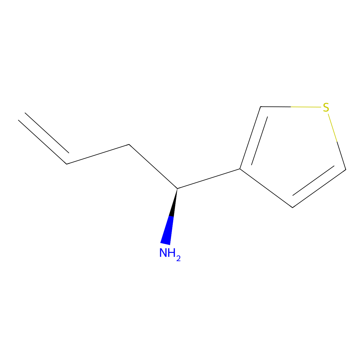 (S)-1-(Thiophen-3-yl)but-3-en-1-amine molecular structure, CAS 1269914-52-4