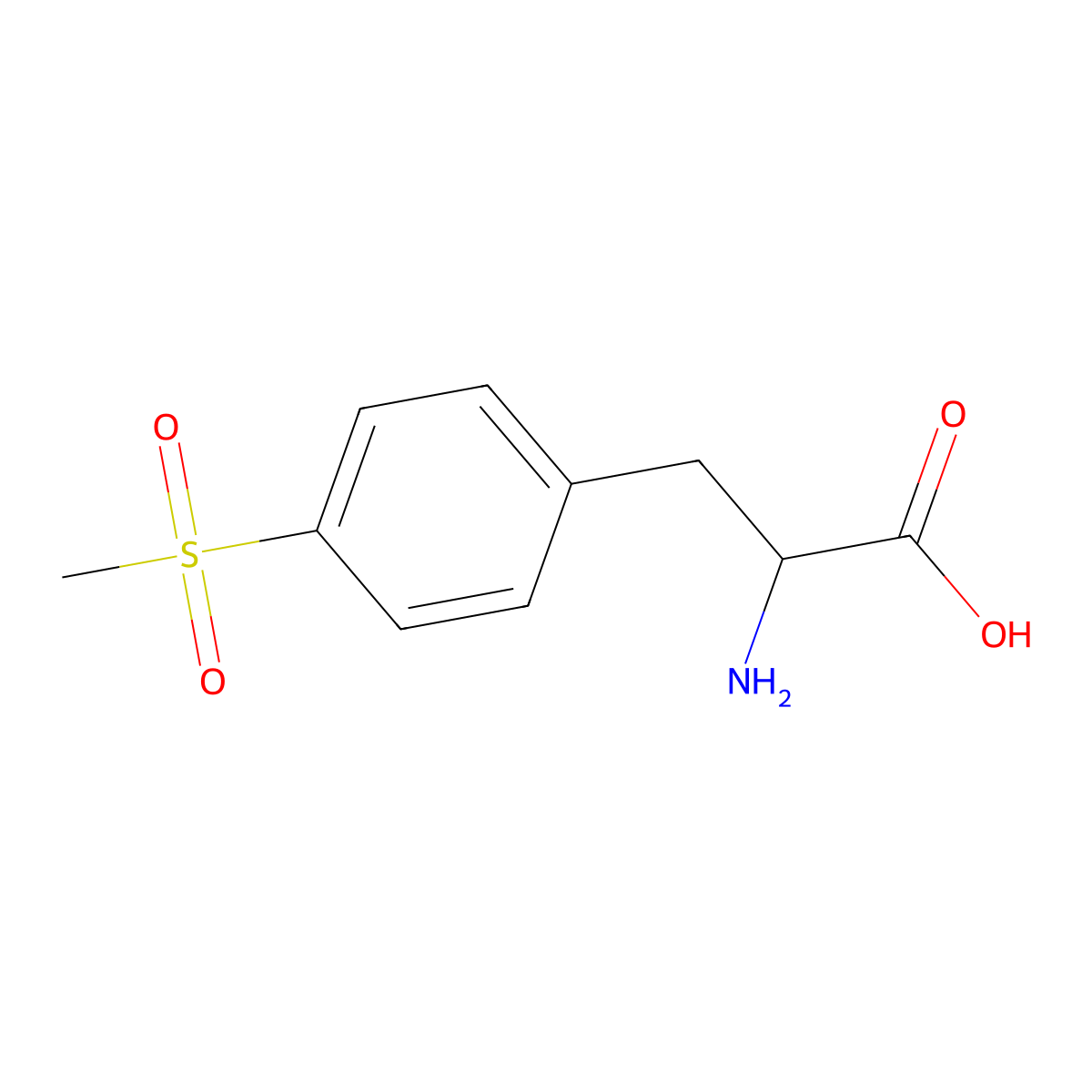 (2R)-2-amino-3-(4-methanesulfonylphenyl)propanoic acid molecular structure, CAS 1269915-23-2