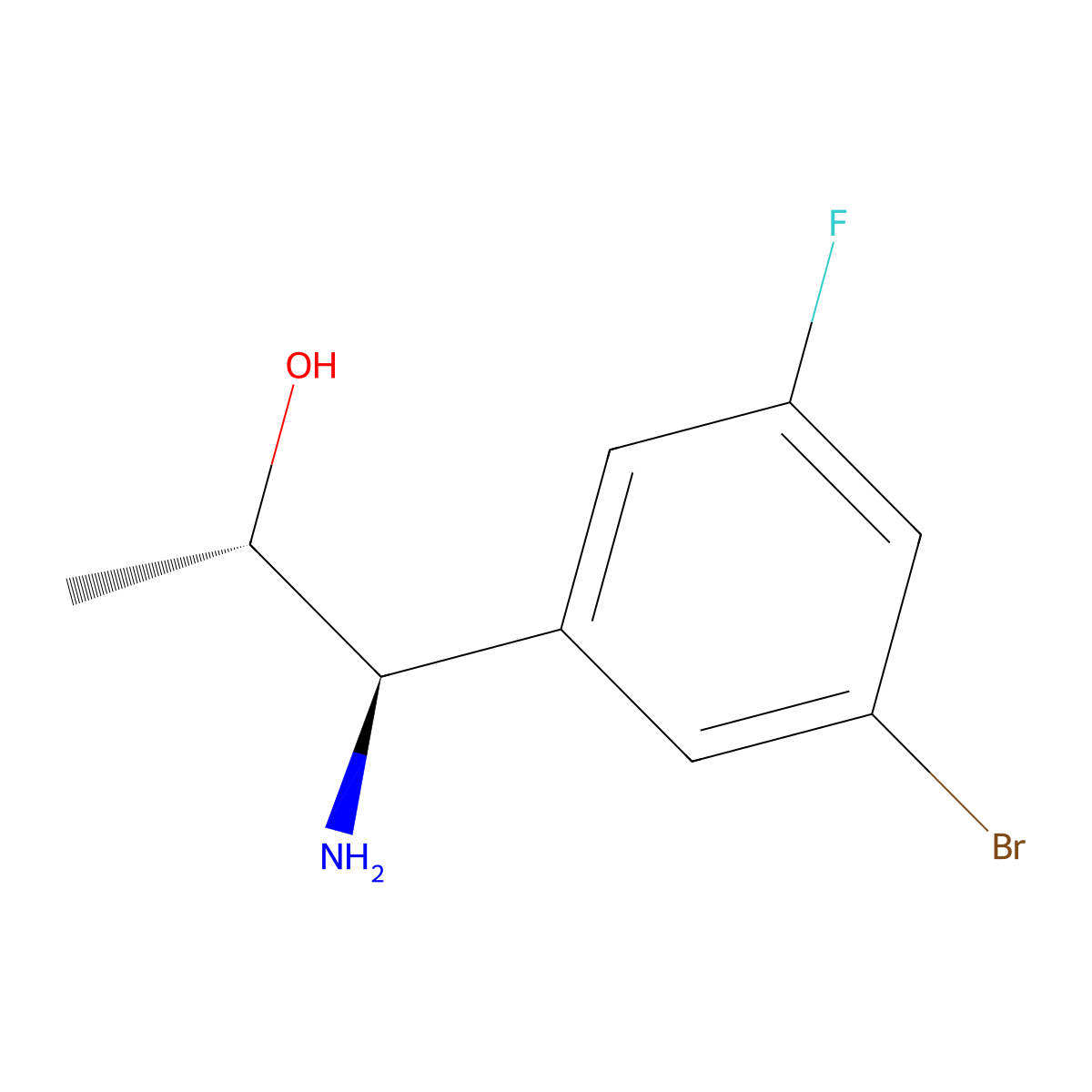 (1R,2S)-1-Amino-1-(3-bromo-5-fluorophenyl)propan-2-OL molecular structure, CAS 1269916-56-4