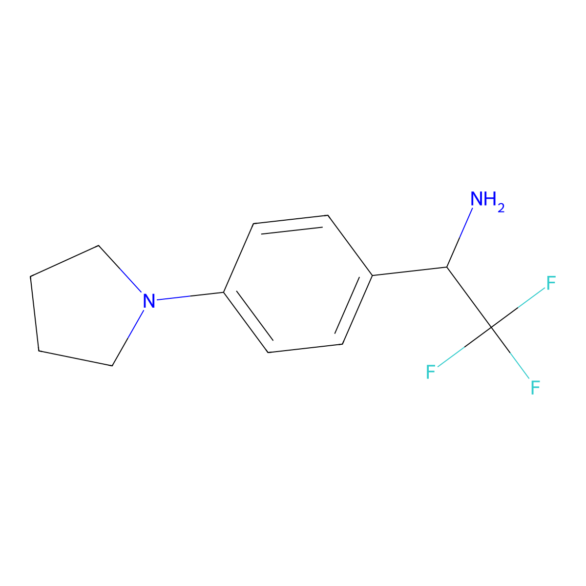 (1S)-2,2,2-Trifluoro-1-[4-(pyrrolidin-1-YL)phenyl]ethanamine molecular structure, CAS 1269918-55-9