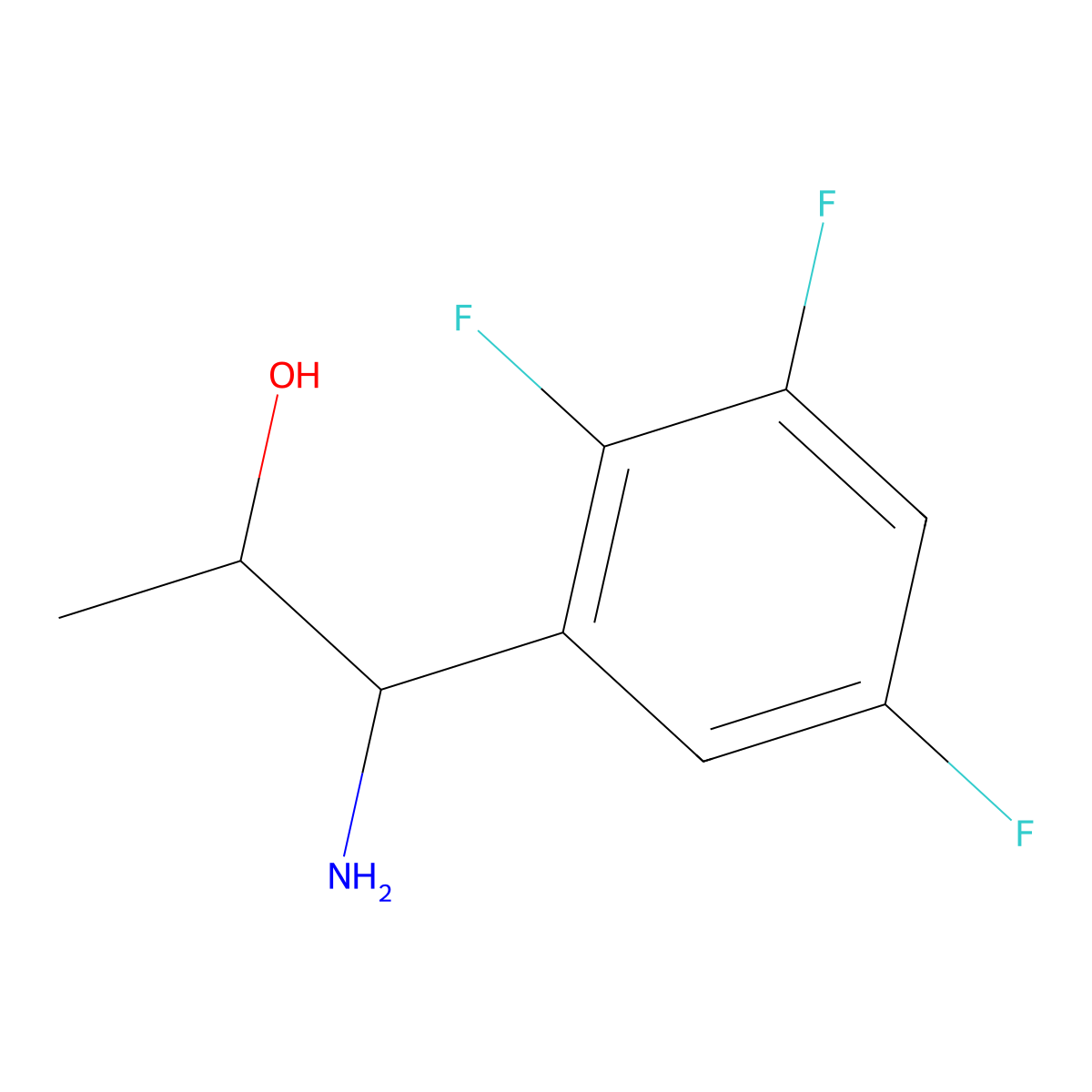 (1R,2S)-1-Amino-1-(2,3,5-trifluorophenyl)propan-2-OL molecular structure, CAS 1269918-89-9