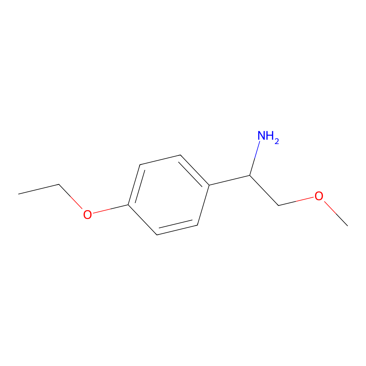 (1R)-1-(4-Ethoxyphenyl)-2-methoxyethan-1-amine molecular structure, CAS 1269923-96-7