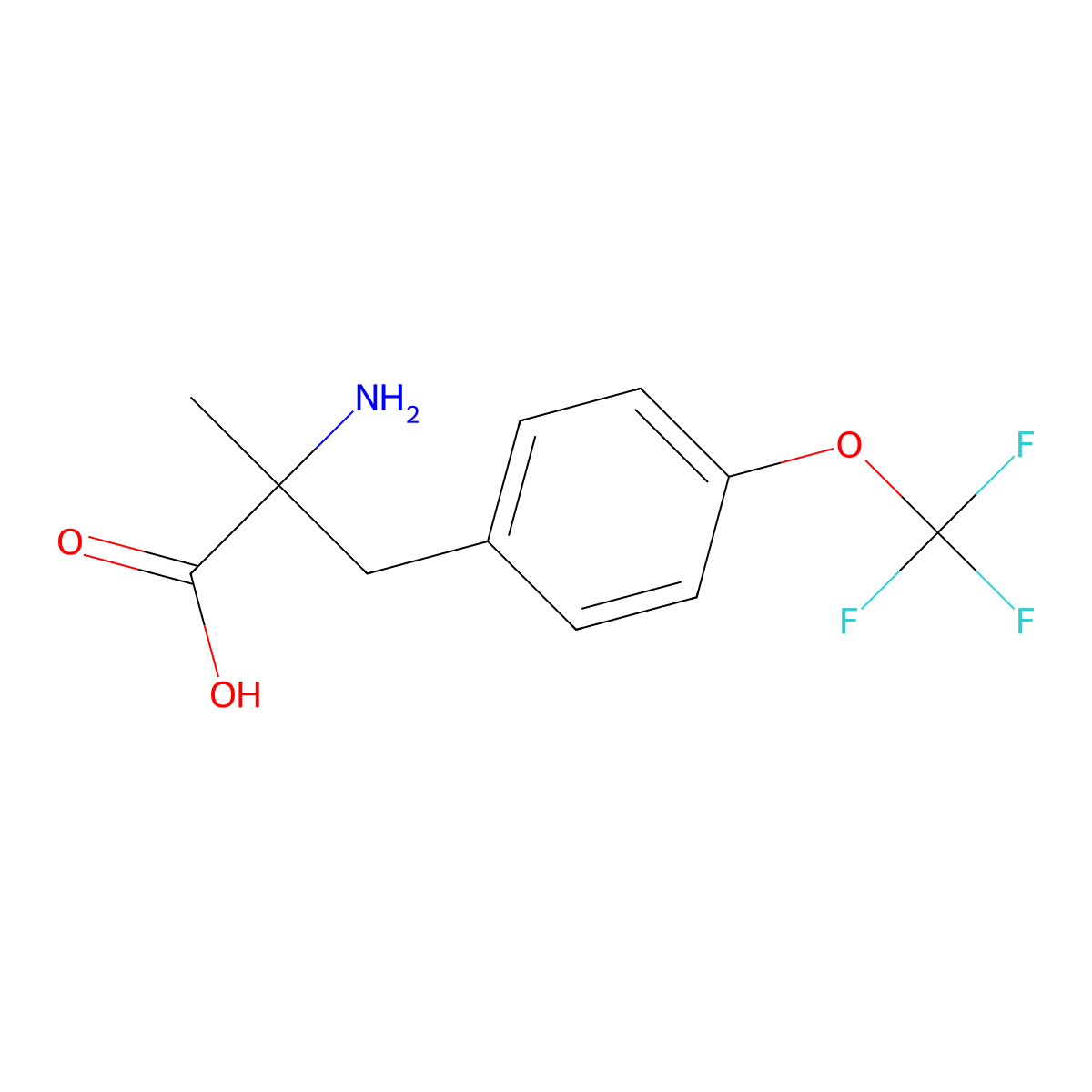 (S)-2-Amino-2-methyl-3-(4-(trifluoromethoxy)phenyl)propanoic acid molecular structure, CAS 1269926-90-0