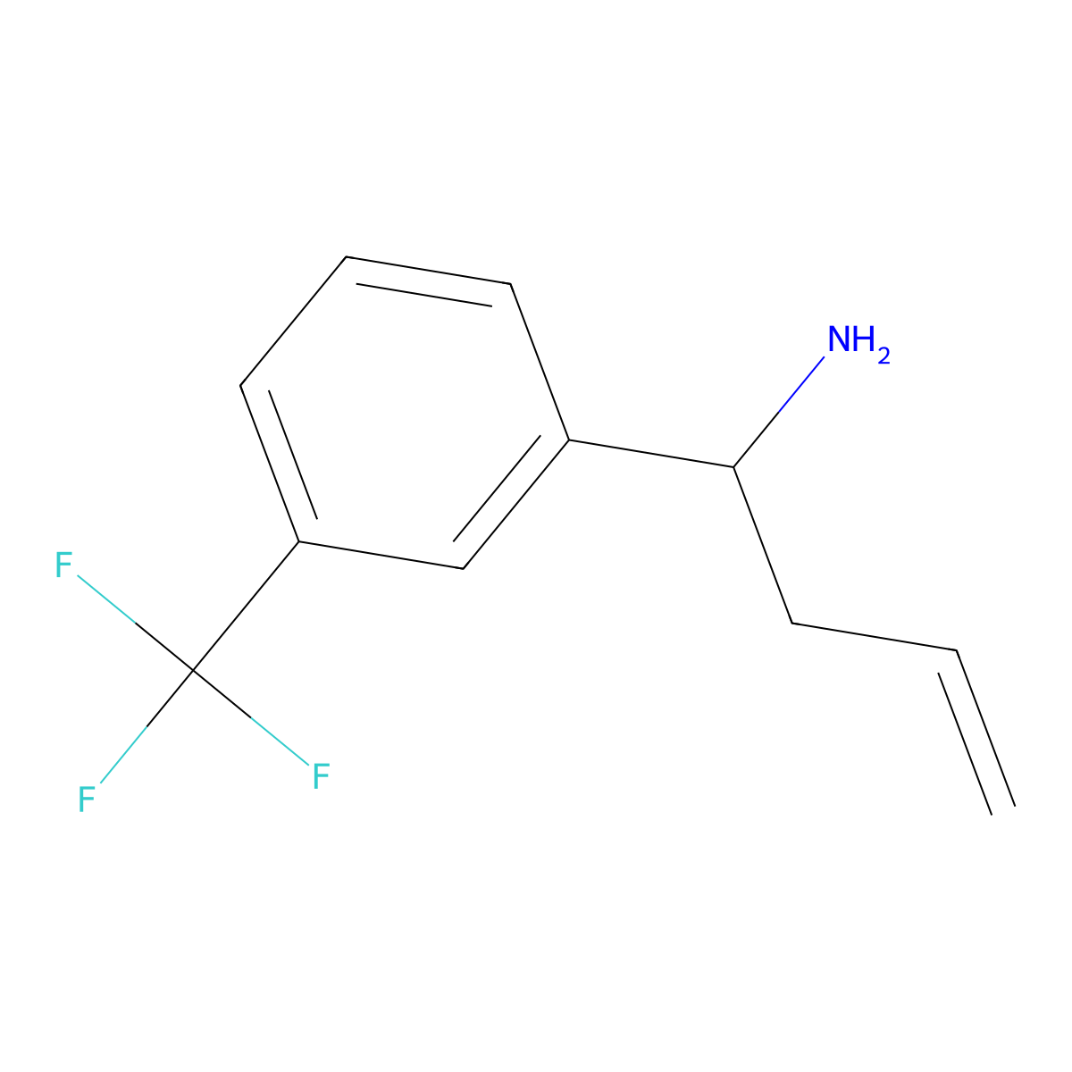 (R)-1-(3-(Trifluoromethyl)phenyl)but-3-en-1-amine molecular structure, CAS 1269928-41-7