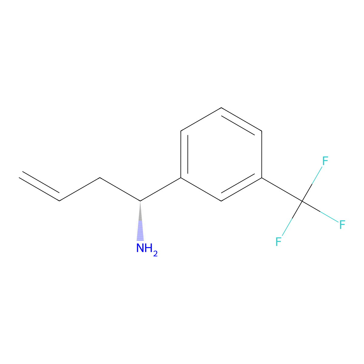 (R)-1-(3-(Trifluoromethyl)phenyl)but-3-en-1-amine molecular structure, CAS 1269928-41-7