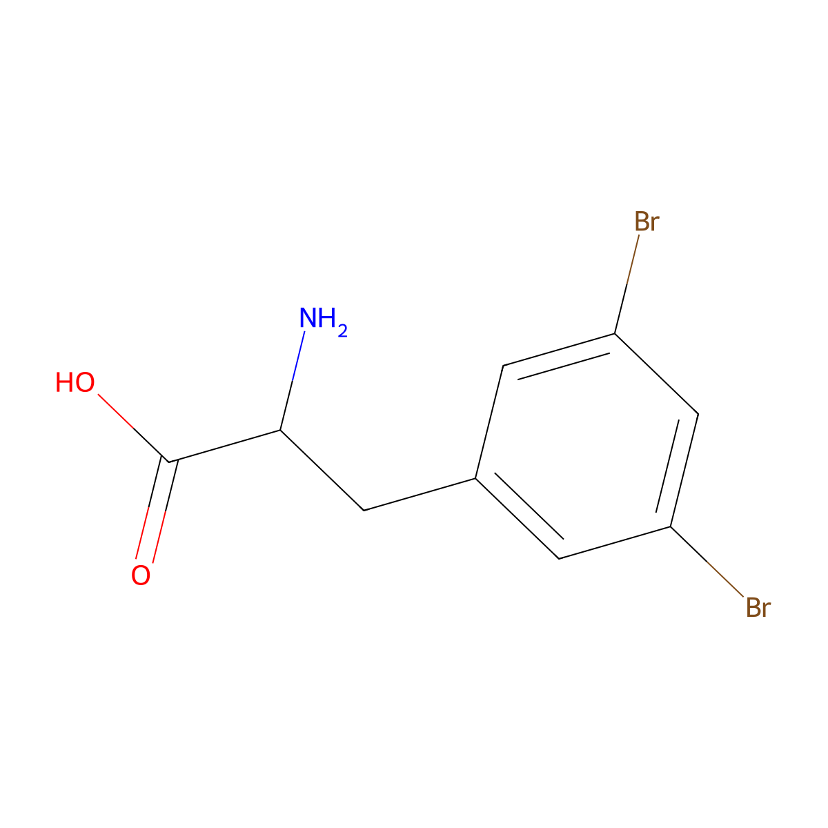 3,5-Dibromo-d-phenylalanine molecular structure, CAS 1269929-43-2