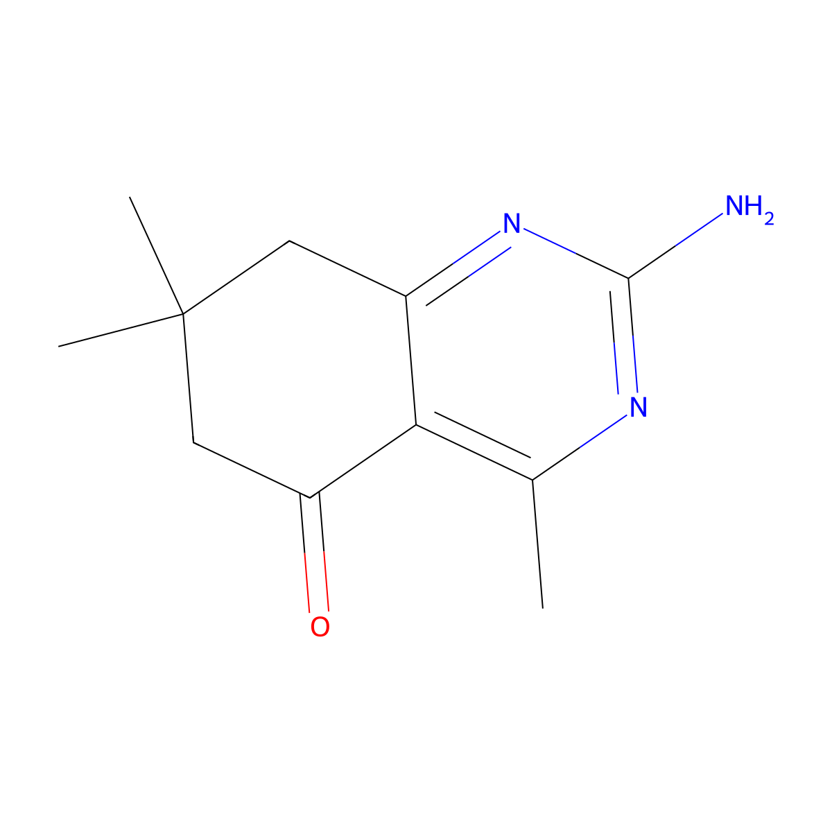 2-amino-4,7,7-trimethyl-7,8-dihydroquinazolin-5(6H)-one molecular structure, CAS 126993-17-7