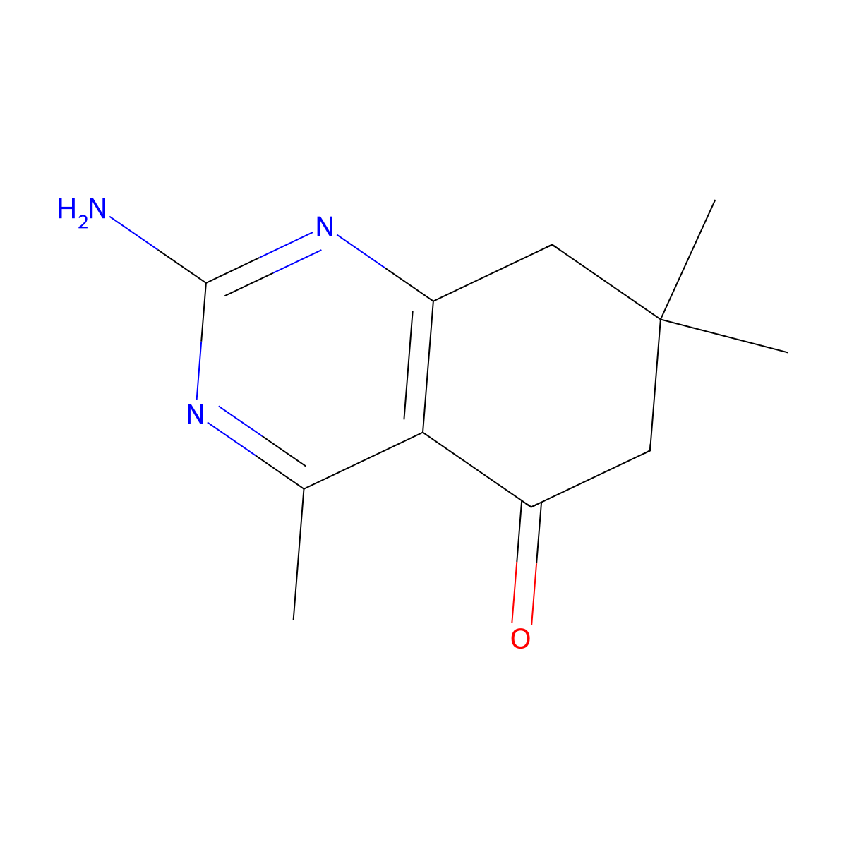 2-amino-4,7,7-trimethyl-7,8-dihydroquinazolin-5(6H)-one molecular structure, CAS 126993-17-7
