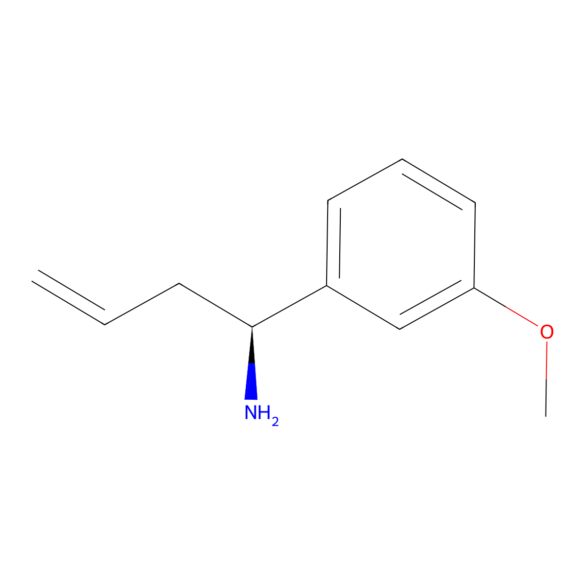 (S)-1-(3-Methoxyphenyl)but-3-en-1-amine molecular structure, CAS 1269930-65-5