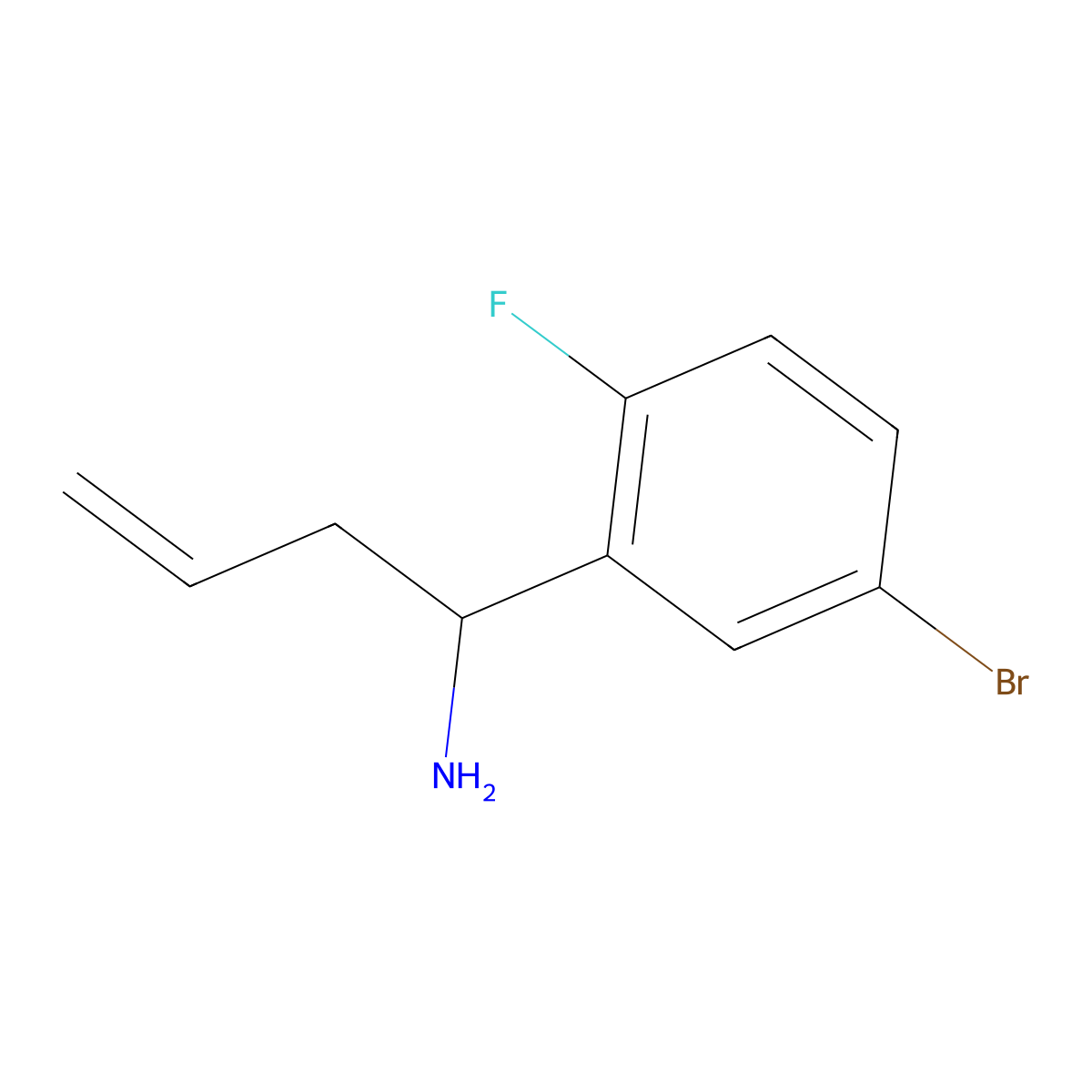 (S)-1-(5-Bromo-2-fluorophenyl)but-3-EN-1-amine molecular structure, CAS 1269930-70-2