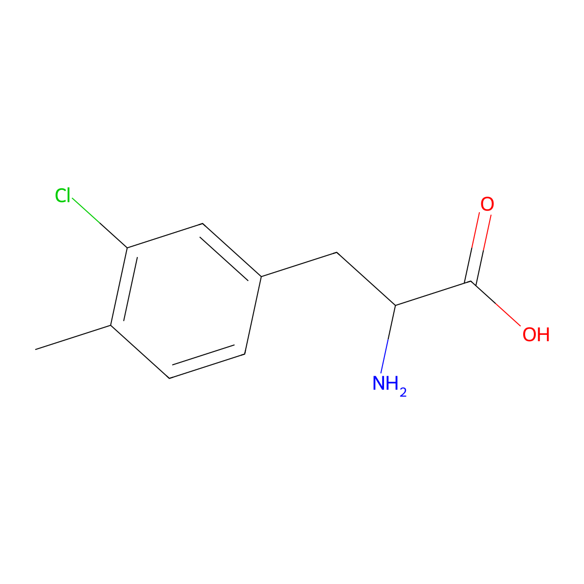 (2R)-2-amino-3-(3-chloro-4-methyl-phenyl)propanoic acid molecular structure, CAS 1269930-96-2