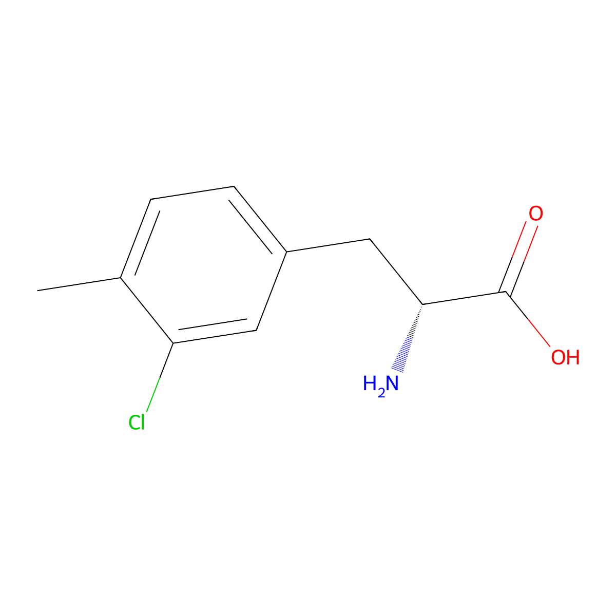 (2R)-2-amino-3-(3-chloro-4-methyl-phenyl)propanoic acid molecular structure, CAS 1269930-96-2