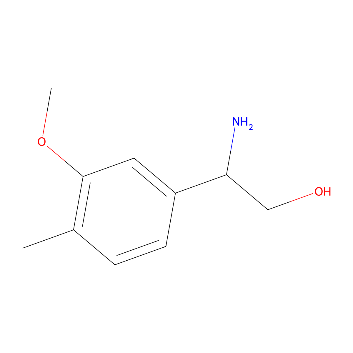 (2S)-2-amino-2-(3-methoxy-4-methylphenyl)ethan-1-ol molecular structure, CAS 1269931-96-5