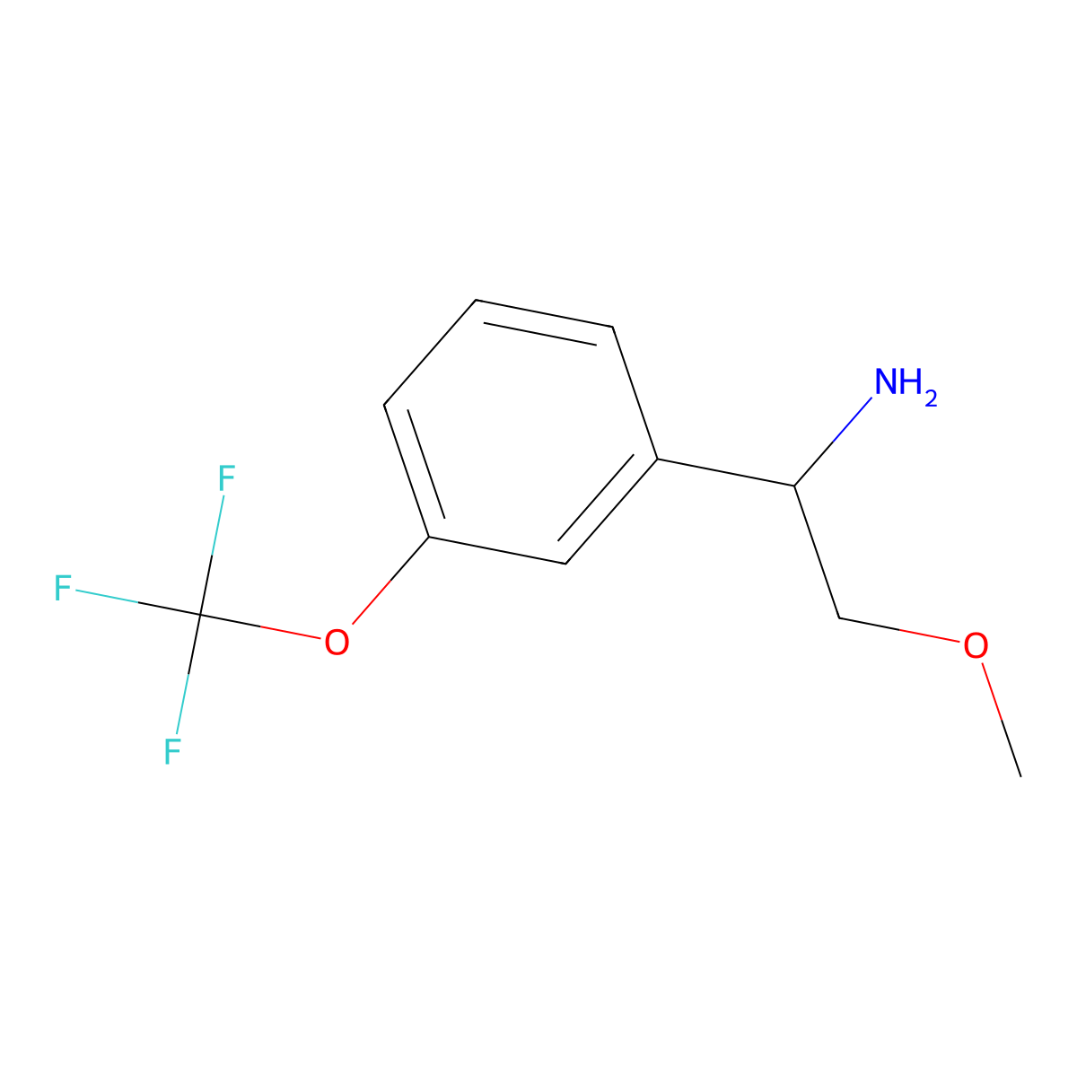 (R)-2-methoxy-1-(3-(trifluoromethoxy)phenyl)ethan-1-amine molecular structure, CAS 1269936-67-5