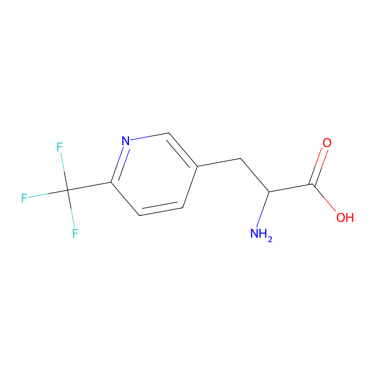 (S)-2-Amino-3-(6-(trifluoromethyl)pyridin-3-yl)propanoic acid molecular structure, CAS 1269945-28-9