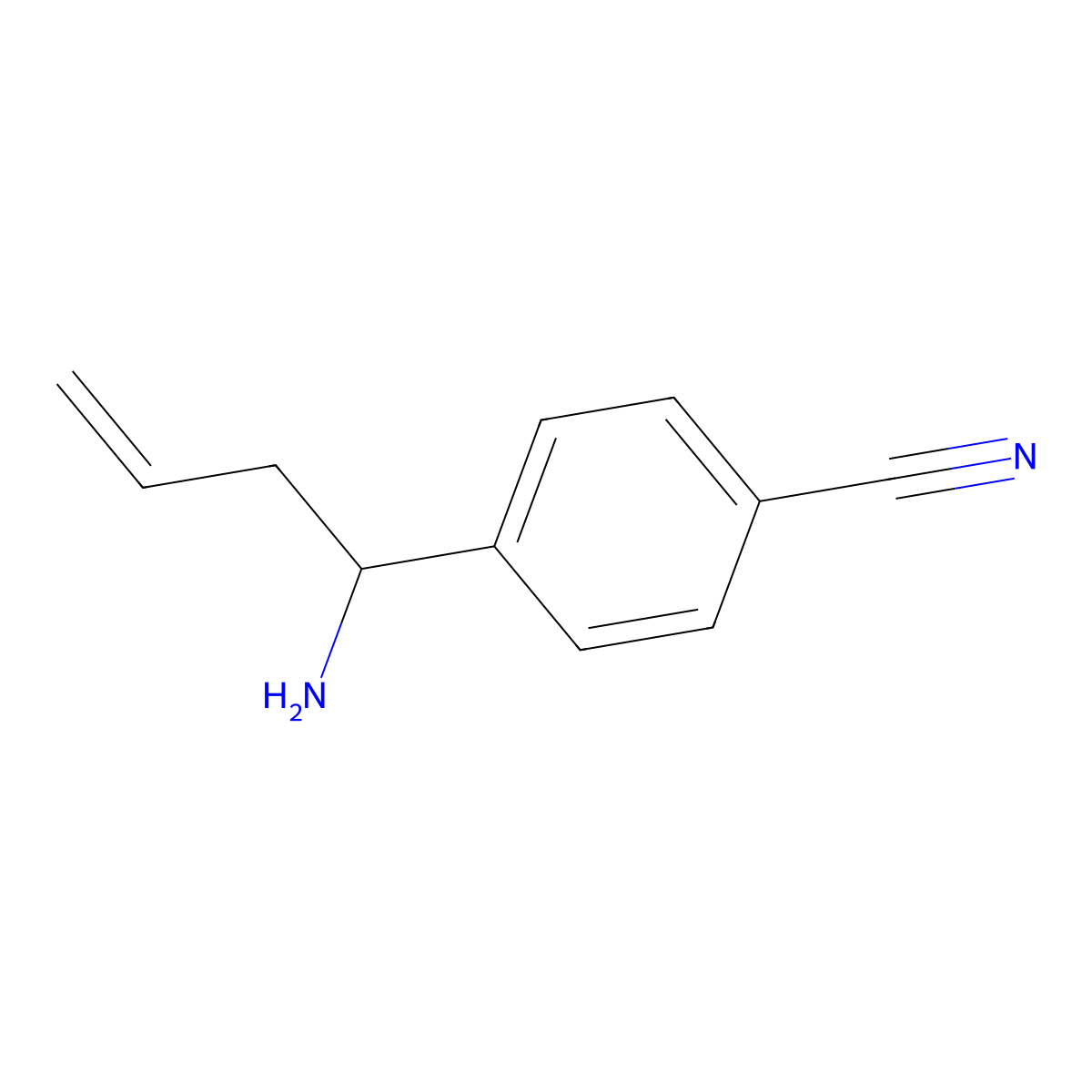 (R)-4-(1-Aminobut-3-en-1-yl)benzonitrile molecular structure, CAS 1269945-44-9