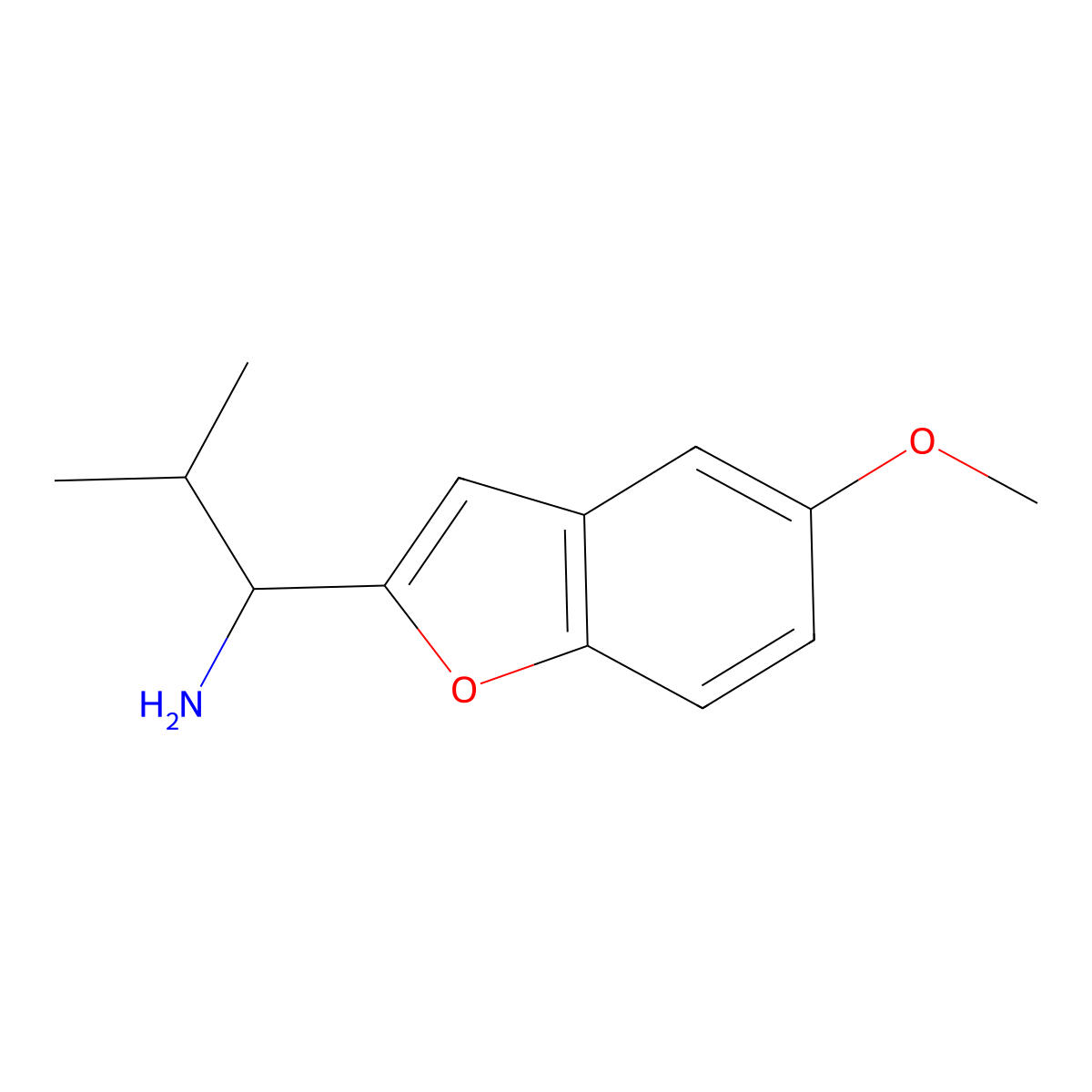 (1R)-1-(5-methoxy-1-benzofuran-2-yl)-2-methylpropan-1-amine molecular structure, CAS 1269946-02-2