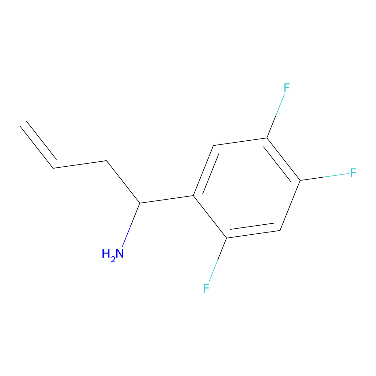 (S)-1-(2,4,5-Trifluorophenyl)but-3-en-1-amine molecular structure, CAS 1269949-01-0