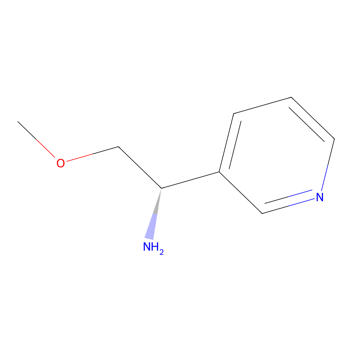 (S)-2-Methoxy-1-(pyridin-3-yl)ethanamine molecular structure, CAS 1269957-51-8