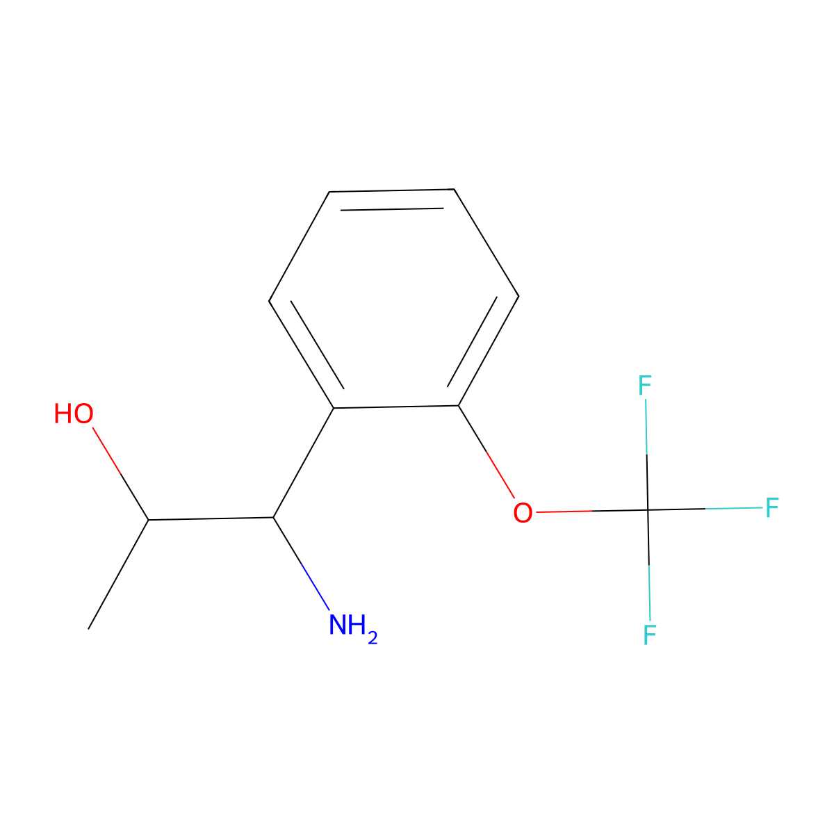 (1R,2S)-1-Amino-1-[2-(trifluoromethoxy)phenyl]propan-2-OL molecular structure, CAS 1269958-31-7