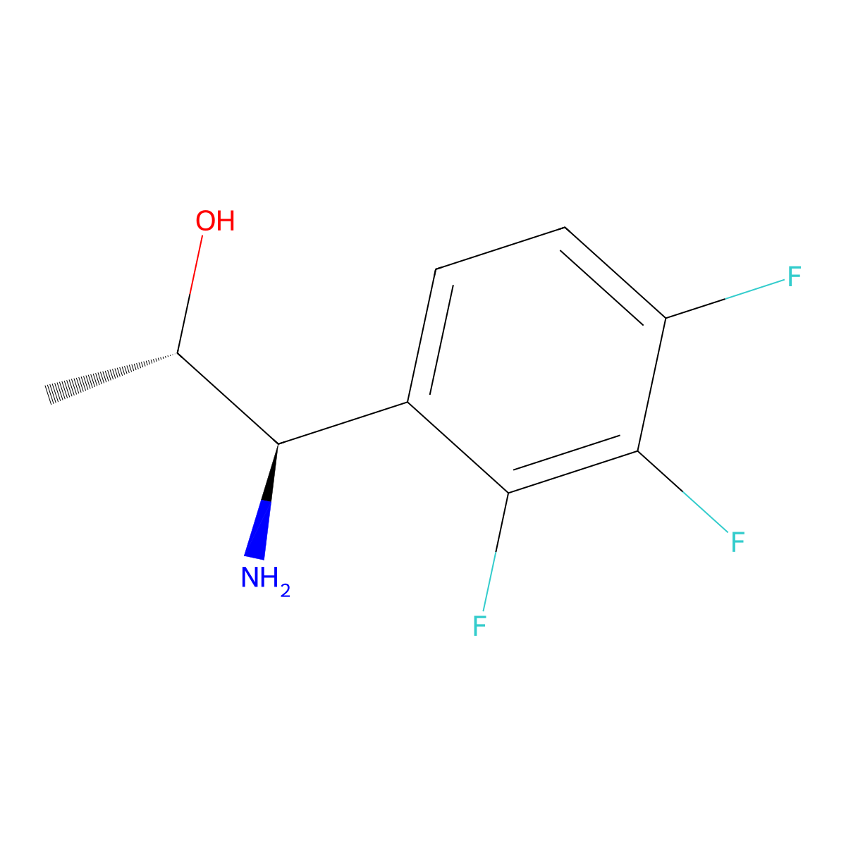 (1R,2S)-1-Amino-1-(2,3,4-trifluorophenyl)propan-2-OL molecular structure, CAS 1269958-39-5