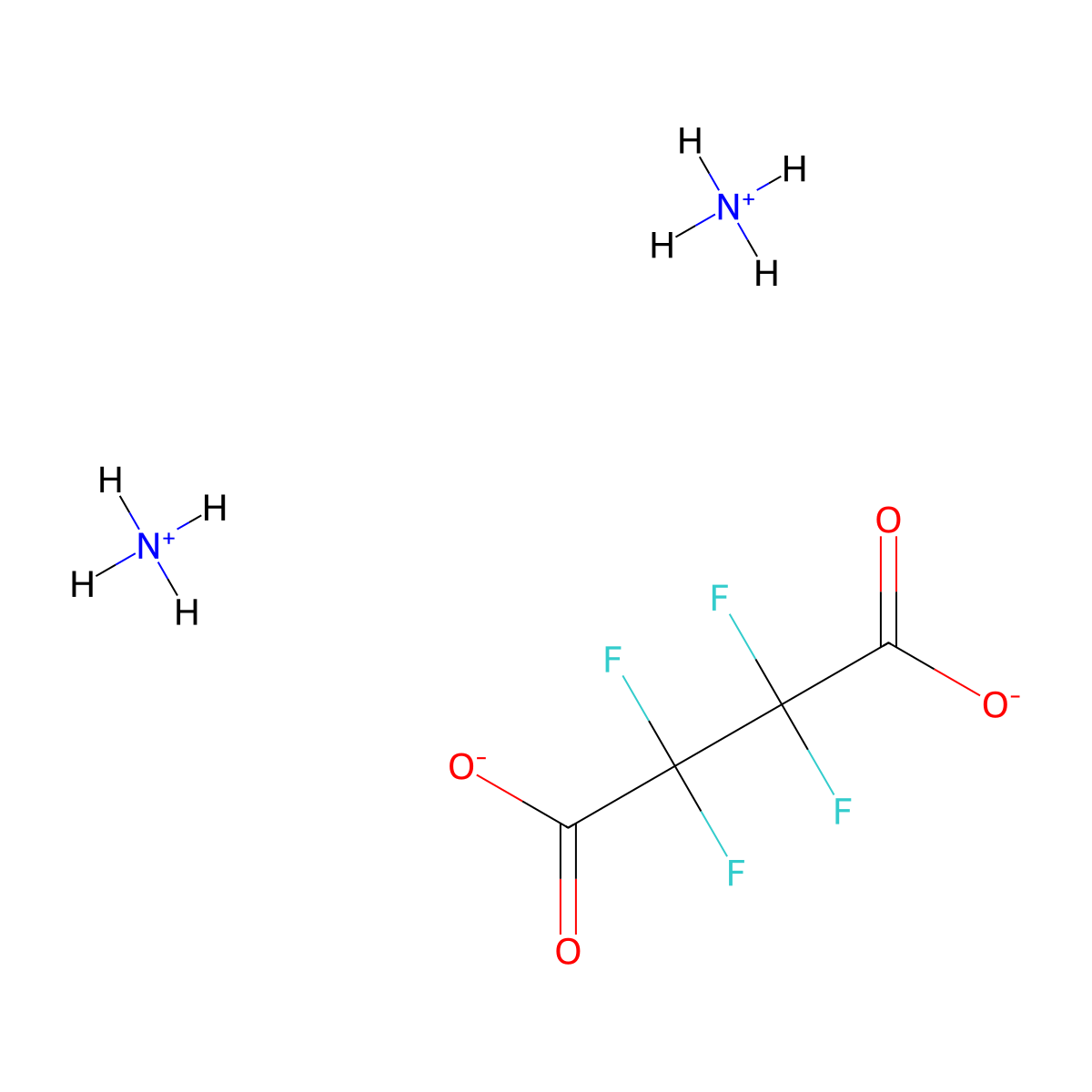 Ammonium tetrafluorosuccinate molecular structure, CAS 126996-02-9
