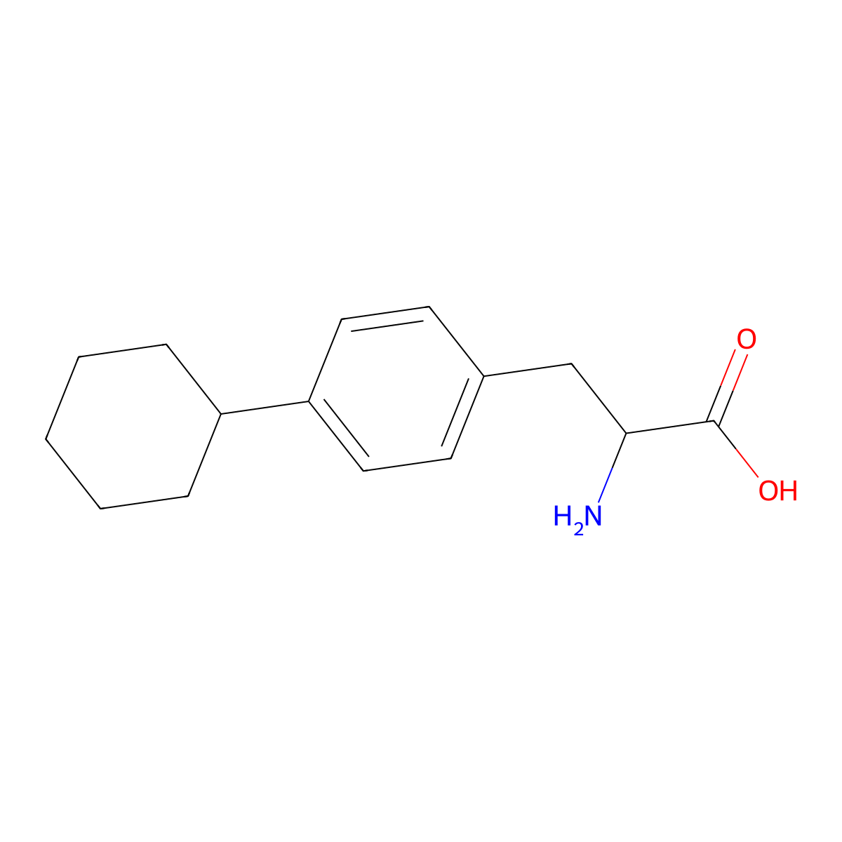4-Cyclohexyl-L-phenylalanine molecular structure, CAS 1269963-99-6