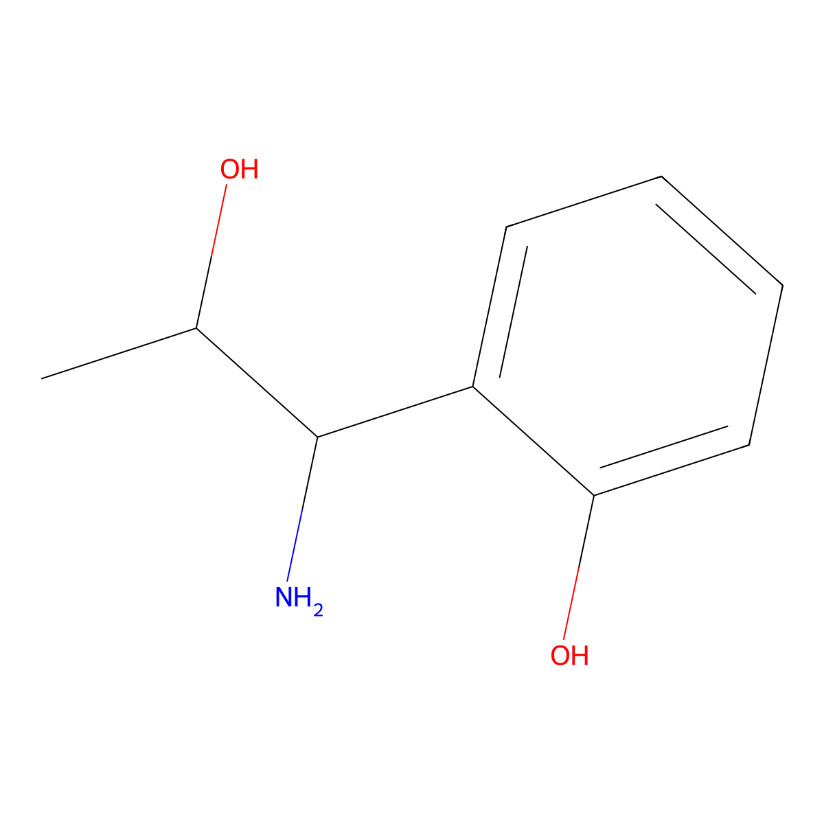 2-[(1R,2S)-1-Amino-2-hydroxypropyl]phenol molecular structure, CAS 1269964-36-4
