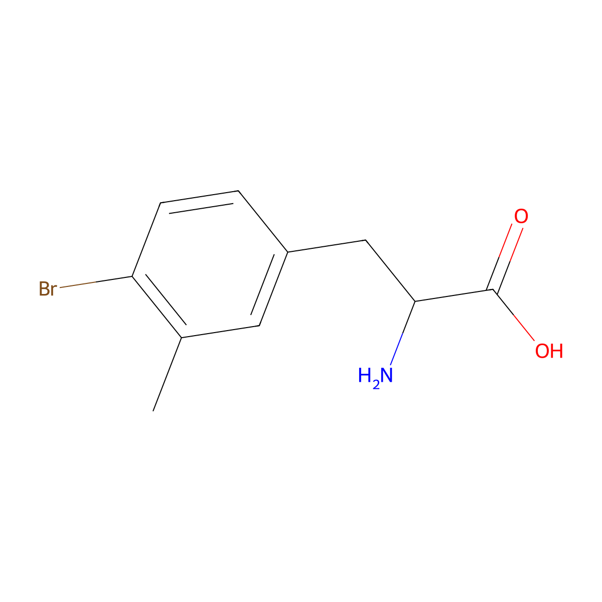 4-Bromo-3-methyl-L-phenylalanine molecular structure, CAS 1269966-59-7