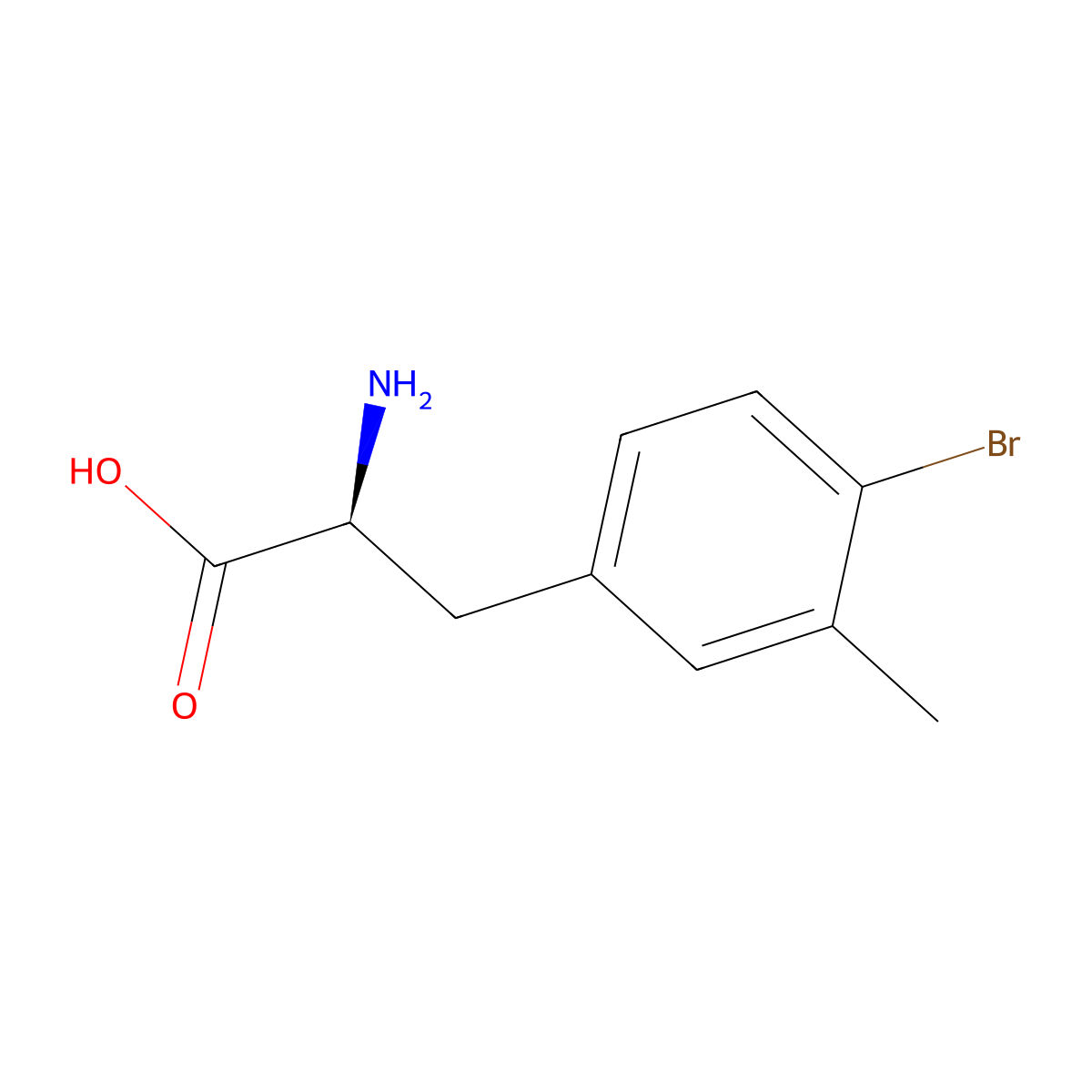 4-Bromo-3-methyl-L-phenylalanine molecular structure, CAS 1269966-59-7