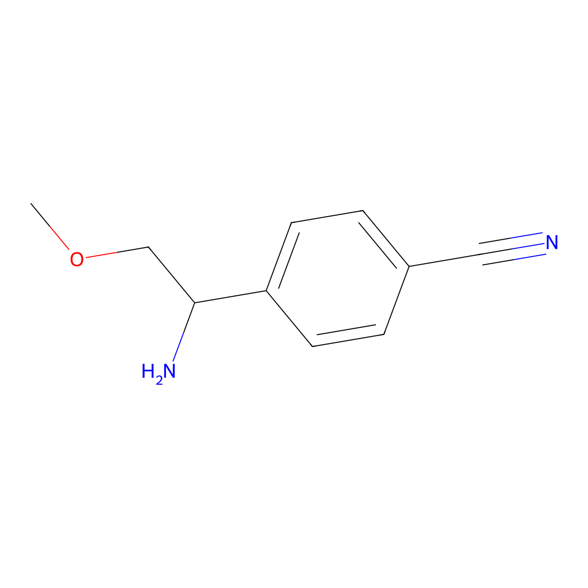 4-[(1R)-1-Amino-2-methoxyethyl]-benzonitrile molecular structure, CAS 1269968-25-3