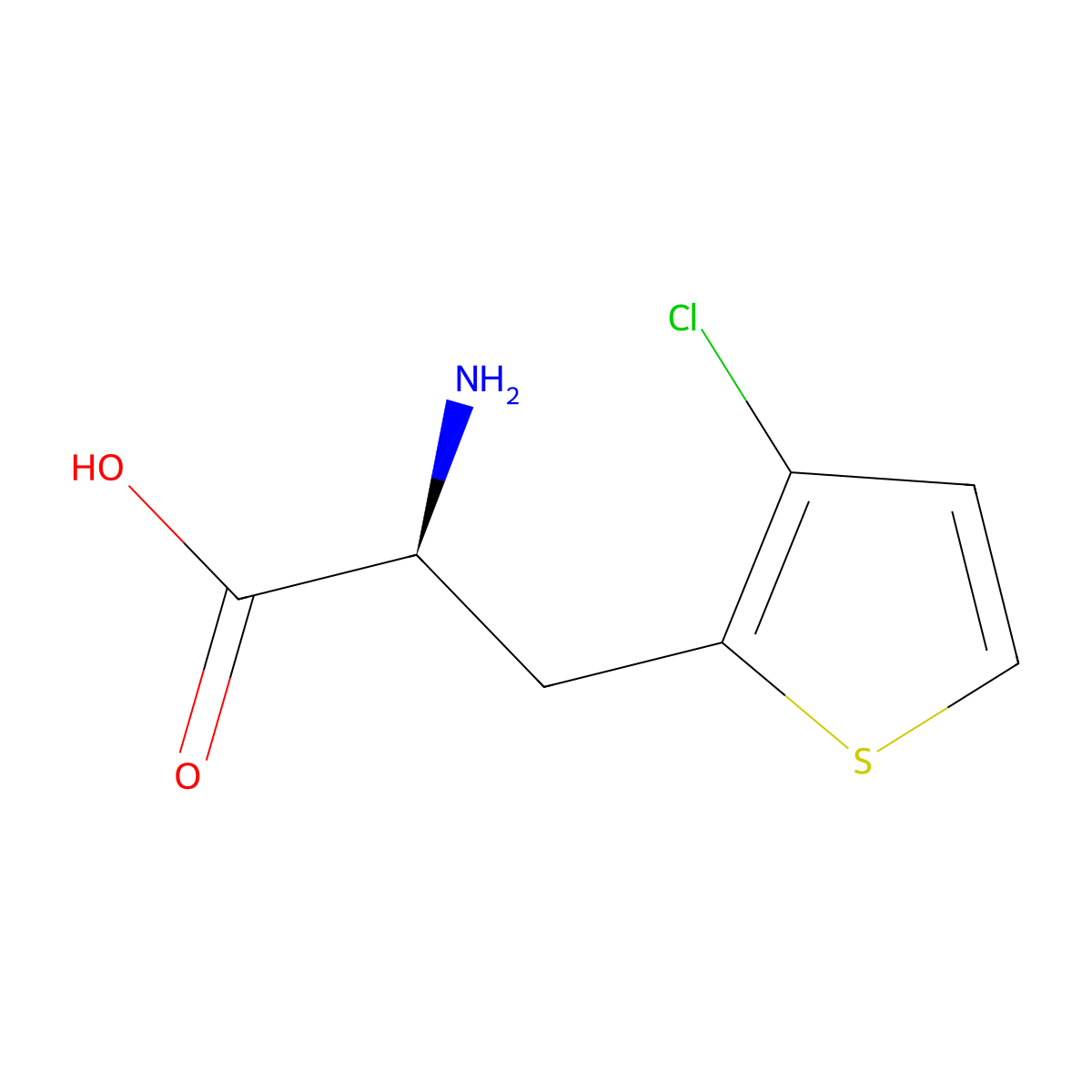 (2S)-2-amino-3-(3-chlorothiophen-2-yl)propanoic acid molecular structure, CAS 1269972-32-8