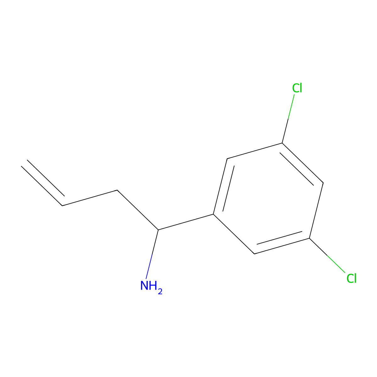 (S)-1-(3,5-Dichlorophenyl)but-3-en-1-amine molecular structure, CAS 1269977-77-6