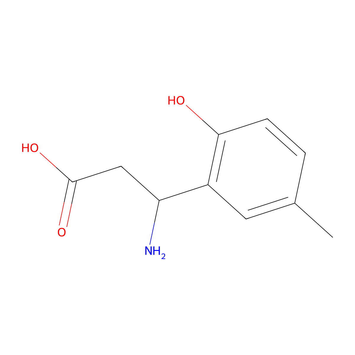 (3S)-3-Amino-3-(2-hydroxy-5-methylphenyl)propanoic acid molecular structure, CAS 1269977-80-1