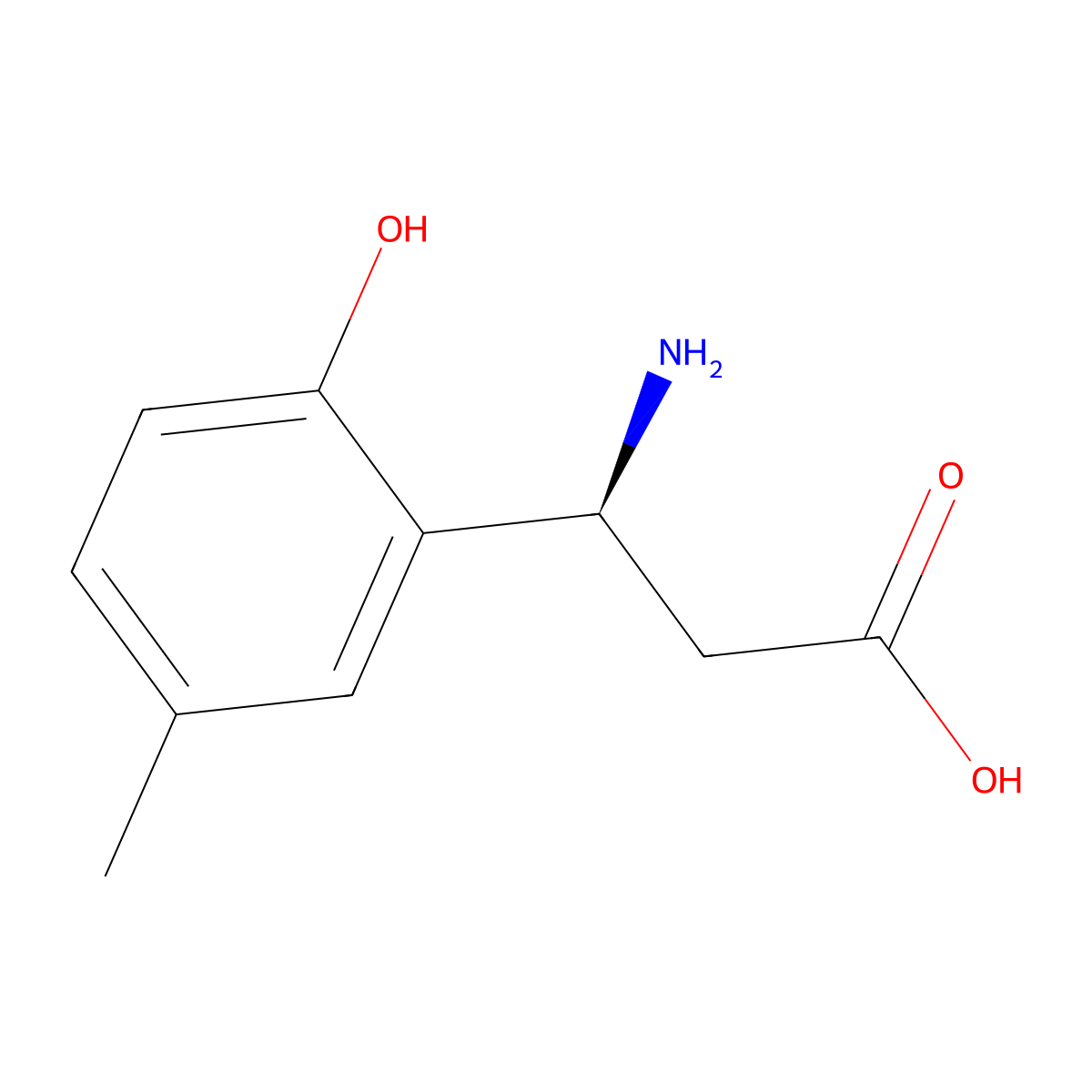(3S)-3-Amino-3-(2-hydroxy-5-methylphenyl)propanoic acid molecular structure, CAS 1269977-80-1