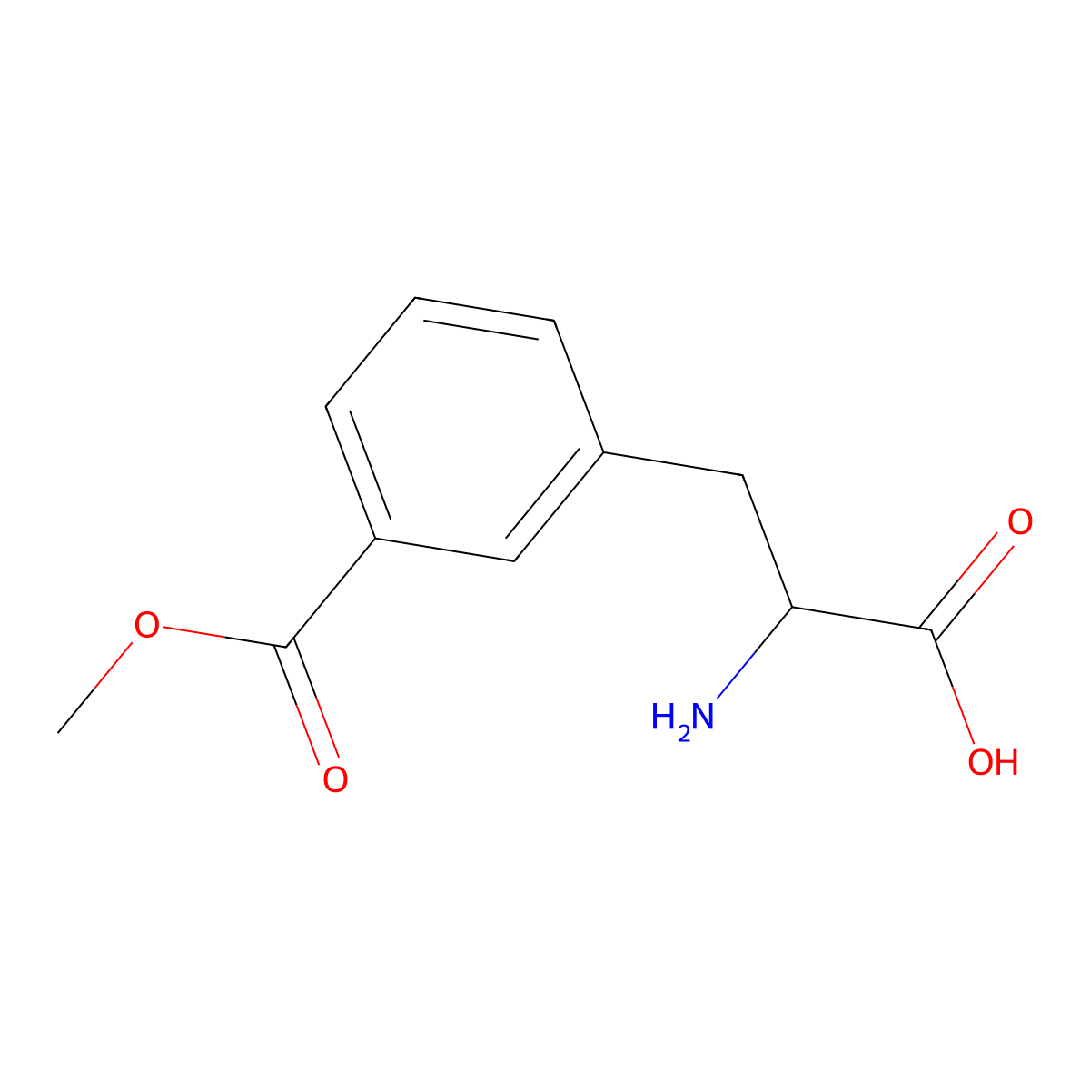(R)-2-Amino-3-(3-(methoxycarbonyl)phenyl)propanoic acid molecular structure, CAS 1269986-11-9