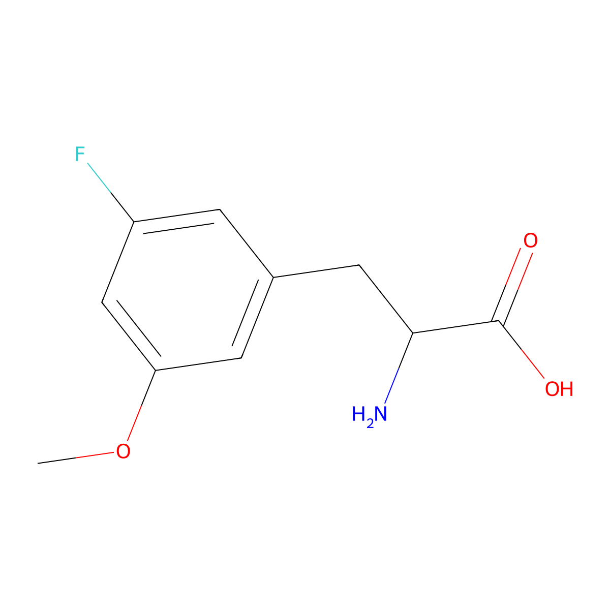 (2S)-2-amino-3-(3-fluoro-5-methoxyphenyl)propanoic acid molecular structure, CAS 1269987-09-8