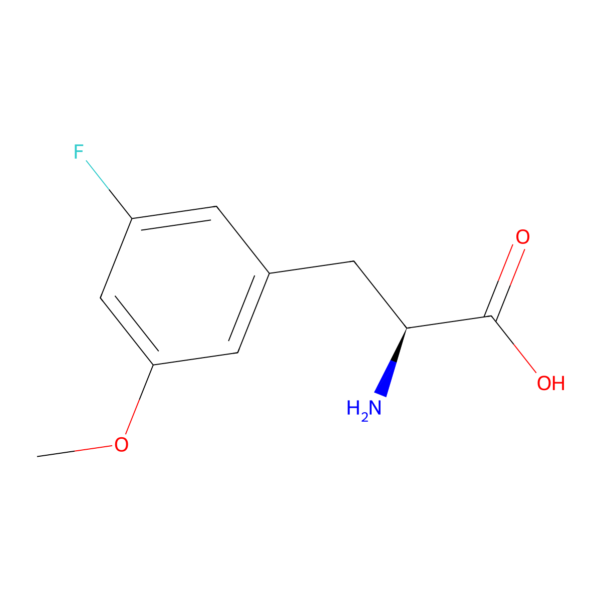 (2S)-2-amino-3-(3-fluoro-5-methoxyphenyl)propanoic acid molecular structure, CAS 1269987-09-8