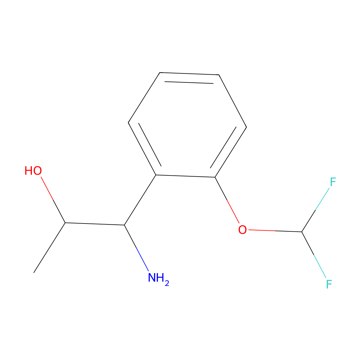 (1R,2S)-1-Amino-1-[2-(difluoromethoxy)phenyl]propan-2-OL molecular structure, CAS 1269987-96-3