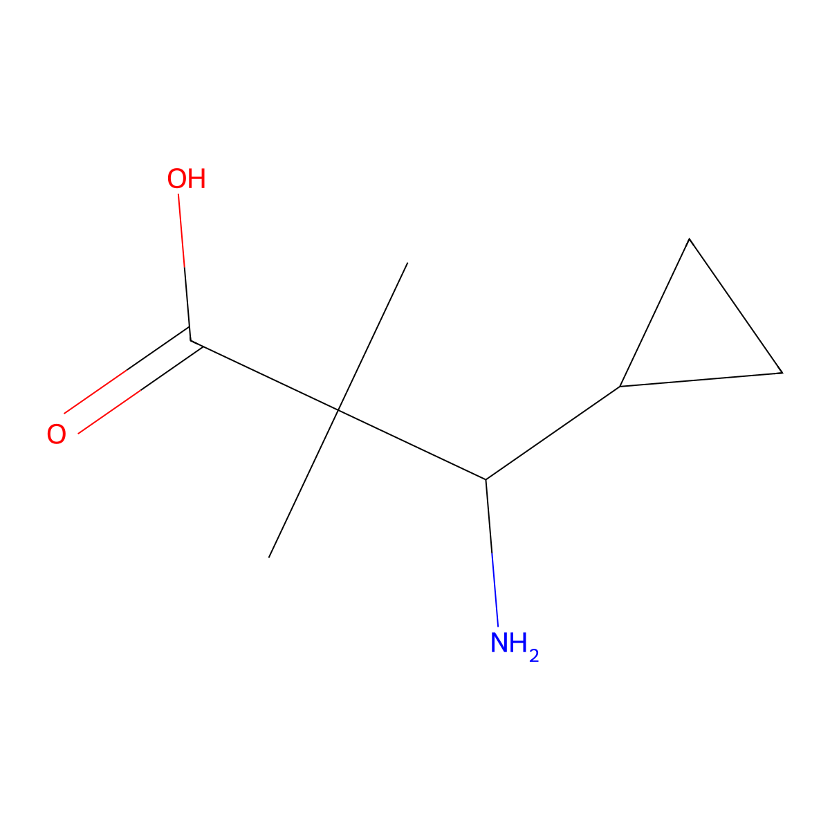 (3S)-3-amino-3-cyclopropyl-2,2-dimethylpropanoic acid molecular structure, CAS 1269989-34-5