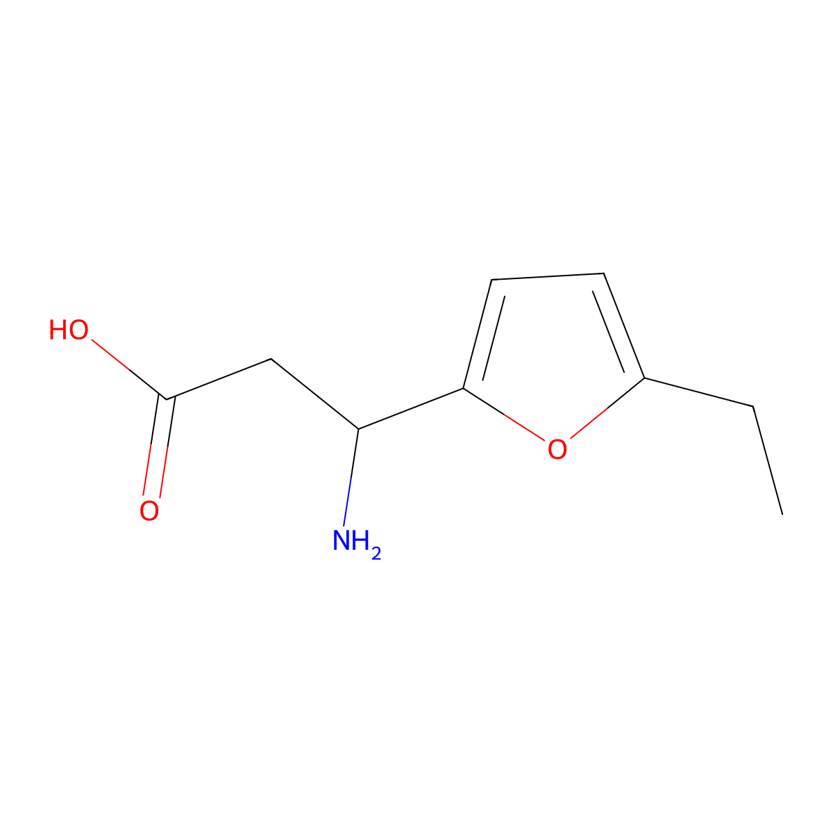 (s)-3-Amino-3-(5-ethylfuran-2-yl)propanoic acid molecular structure, CAS 1269994-07-1