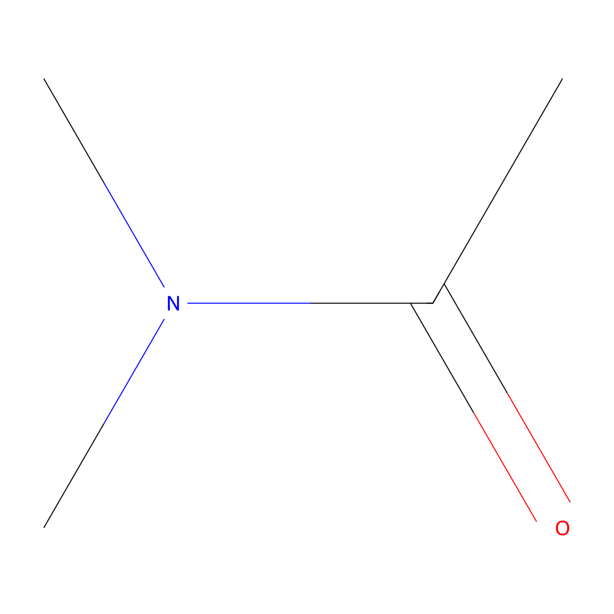 Dimethylacetamide molecular structure, CAS 127-19-5